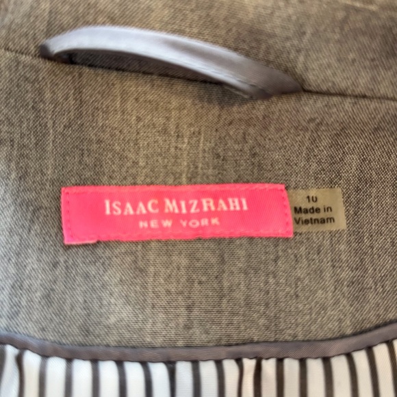 Isaac Mizrahi pearl grey suit jacket - Picture 4 of 4